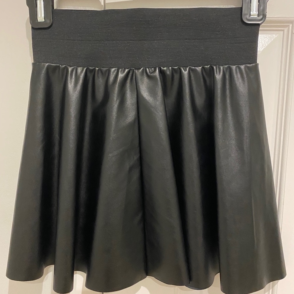 Black pleather skirt